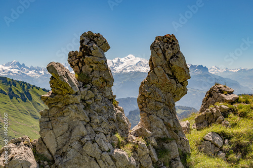 Le Mont-Blanc depuis le Praz de Lys