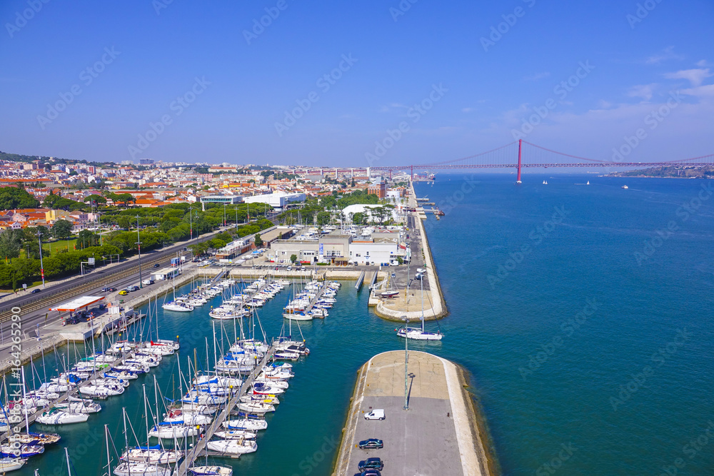 Sailing boats at Belem Marina in Lisbon