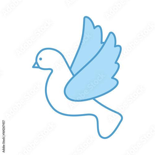 cute dove flying icon vector illustration design