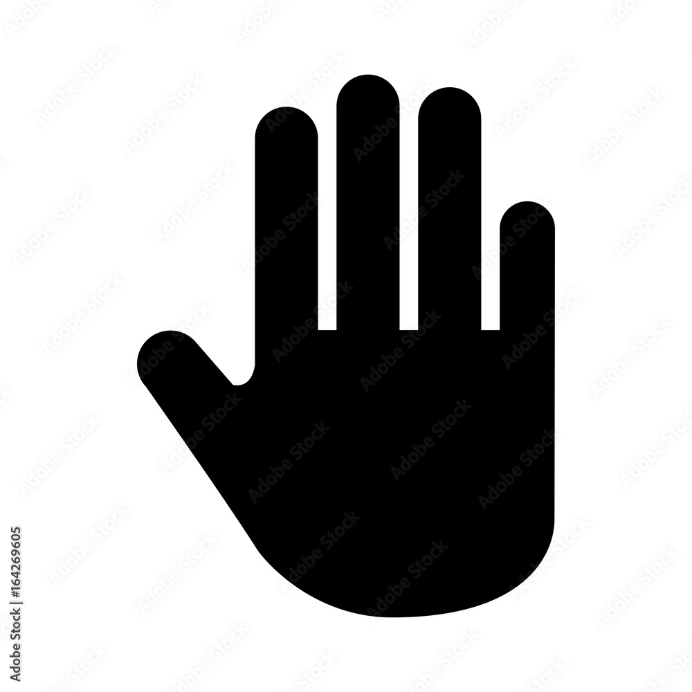 hand human stop icon vector illustration design hand human stop icon vector illustration design