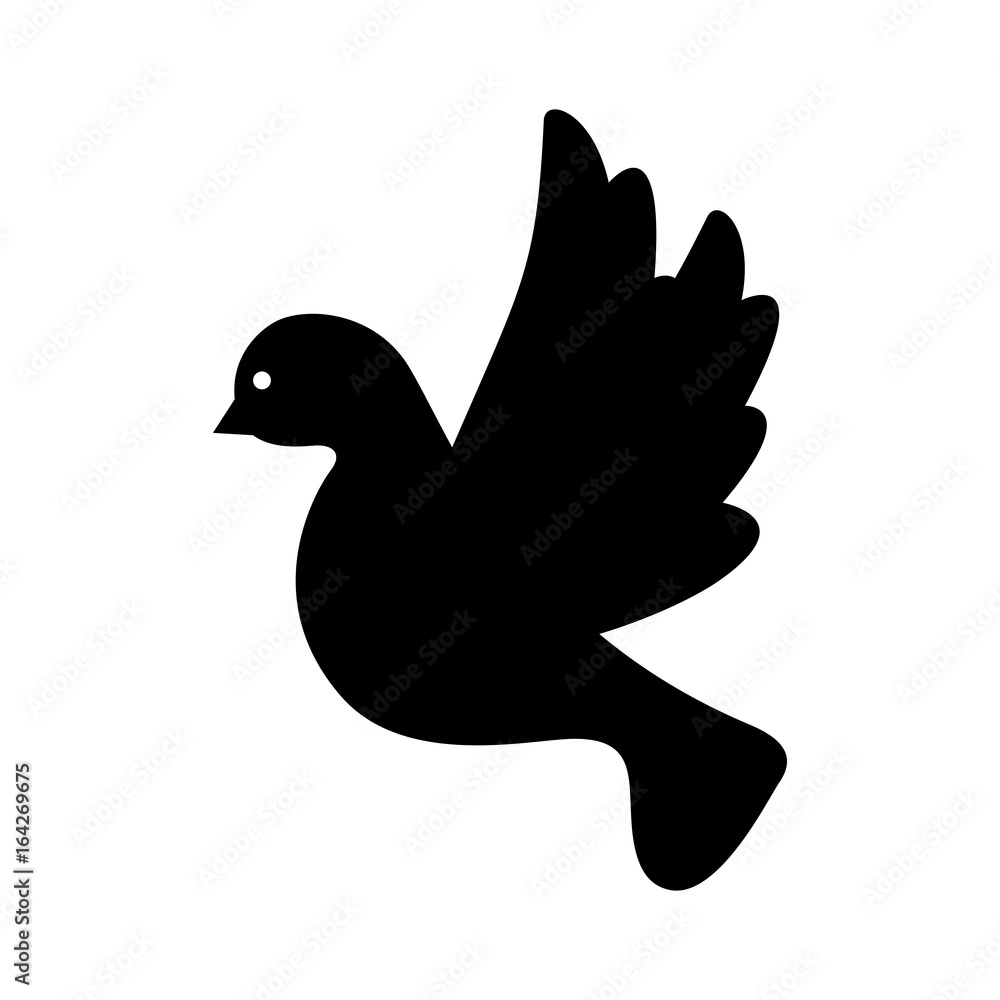 Obraz premium cute dove flying icon vector illustration design