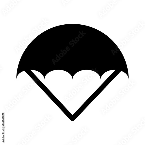 parachute open isolated icon vector illustration design