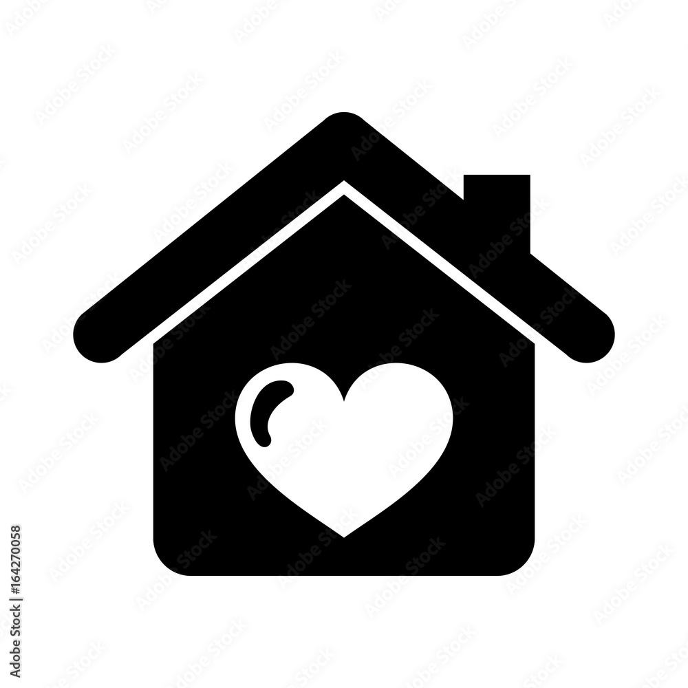house with heart icon vector illustration design house with heart icon vector illustration design