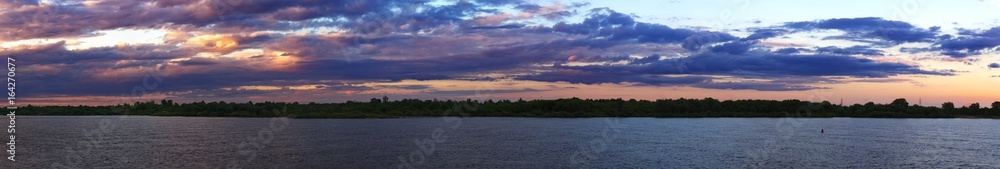 The river sunset The river sunset