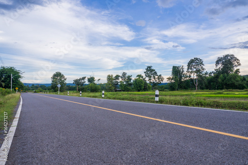 Road with beautiful nature in countryside Thailand