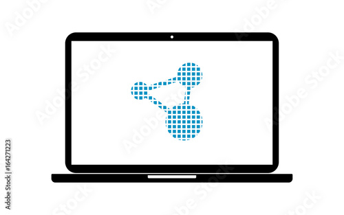 Pixel Icon Laptop - Netzwerk