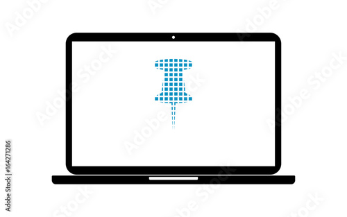 Pixel Icon Laptop - Pin