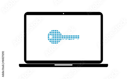 Pixel Icon Laptop - Schlüssel