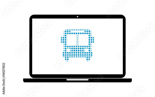 Pixel Icon Laptop - Bus