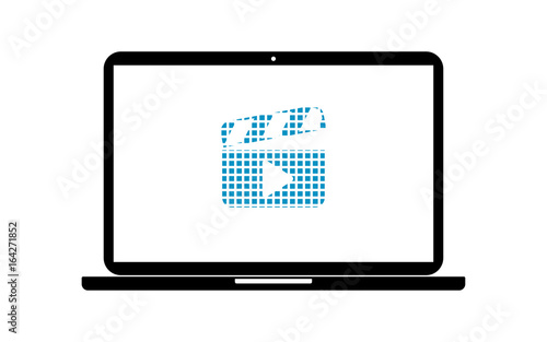 Pixel Icon Laptop - Video abspielen