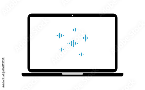 Pixel Icon Laptop - Glitzer