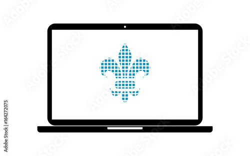 Pixel Icon Laptop - Lilie Ornament