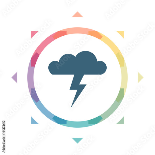 buntes Symbol - Gewitterwolke