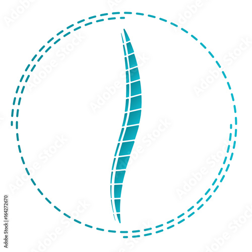 Icon spine. Sign of orthopedics. Logo for orthopedist