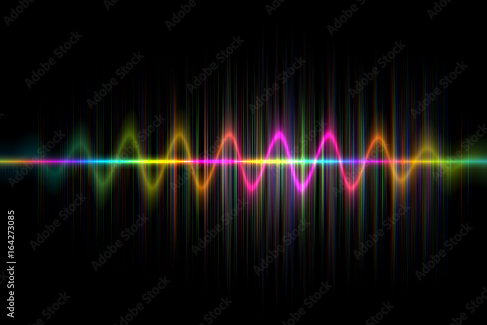 Audio digital equalizer technology, pulse musical.abstract of sound wave , light  frequencies or bright equalizer . Neon colorful digital  musical bar  for technology concept  background