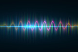 Audio digital equalizer technology, pulse musical.abstract of sound wave , light  frequencies or bright equalizer . Neon colorful digital  musical bar  for technology concept  background
