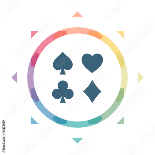 buntes Symbol - Kartenspiel
