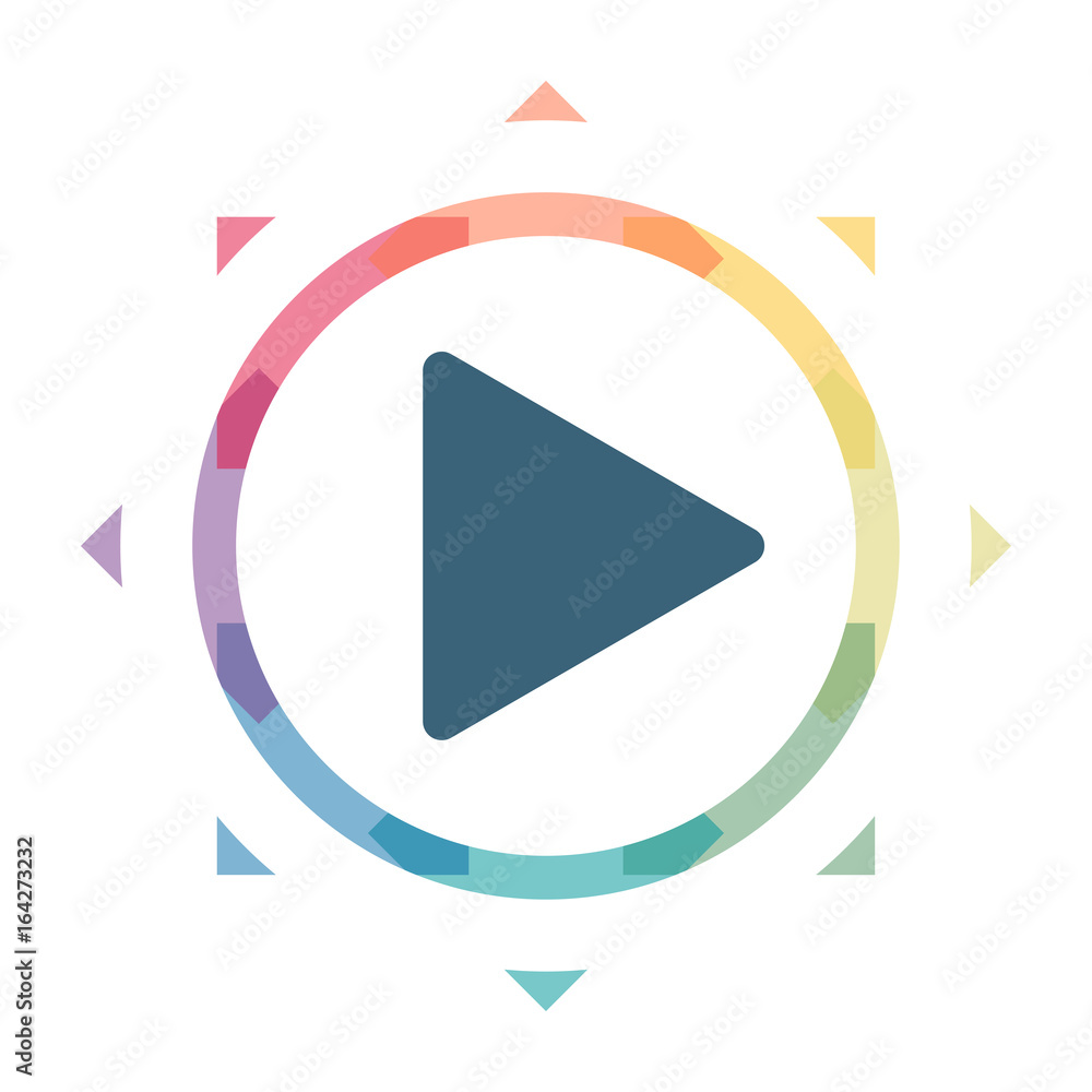 buntes Symbol - Wiedergabe