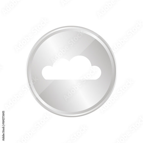 Silberne Münze - Wolke - Cloud