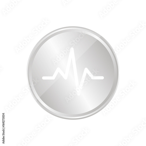 Silberne Münze - Puls - Graph
