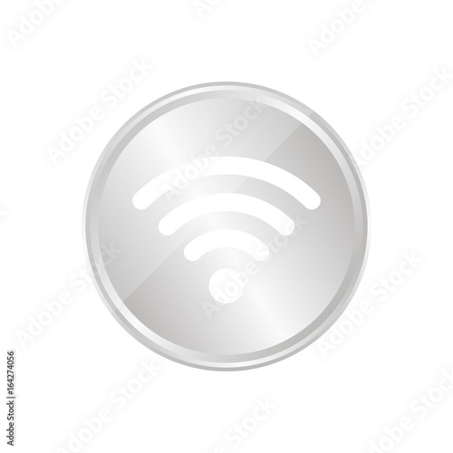 Silberne Münze - WLAN
