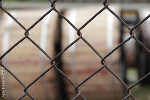 Wire mesh braided metal grid view through.