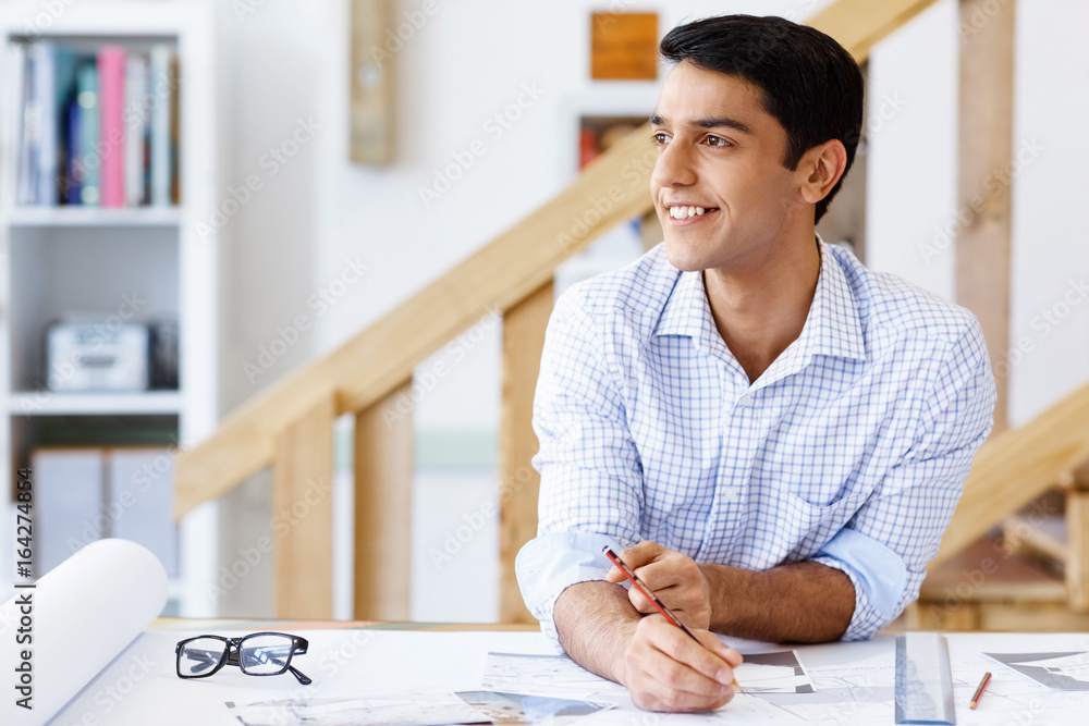 Young man architect in office Young man architect in office