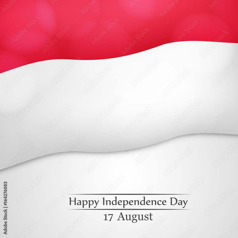 Obraz premium illustration of Indonesia Independence Day background 17th of August