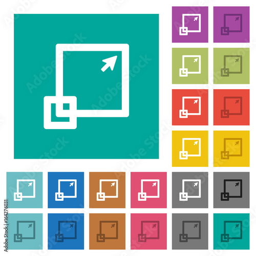 Maximize window square flat multi colored icons