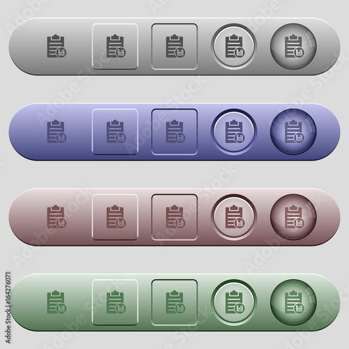 Save note icons on horizontal menu bars