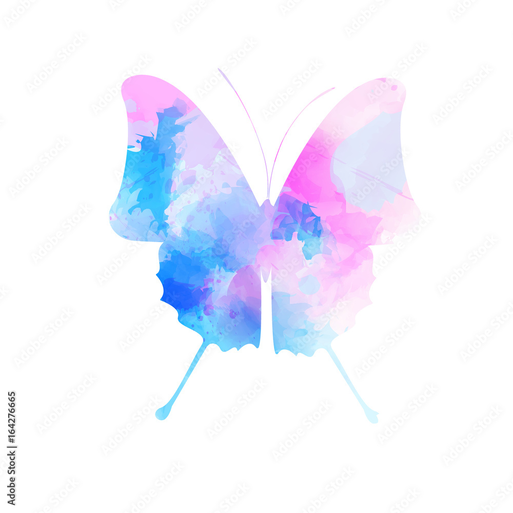 Watercolored butterfly Watercolored butterfly