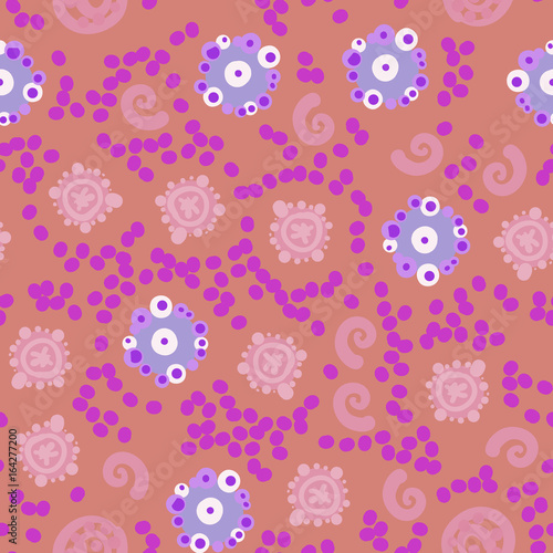 Summer flowers ditzy print seamless pattern