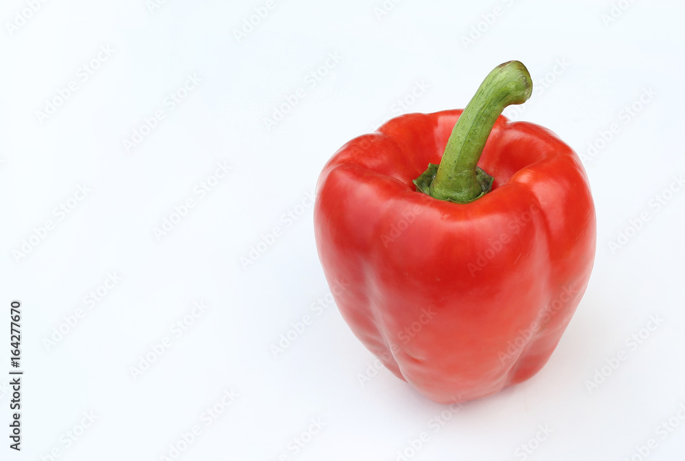 Red Bell pepper isolated on white background. Red Bell pepper isolated on white background.