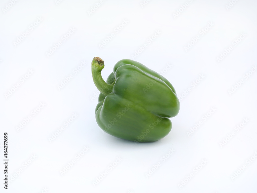 Geen Bell pepper isolated on white background. Geen Bell pepper isolated on white background.