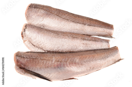 hake on a white background