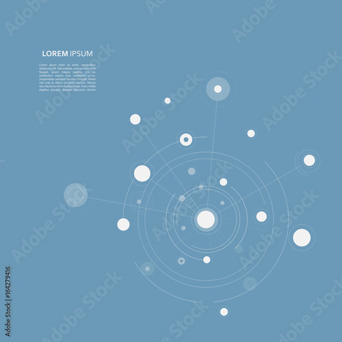 Connect circle background. Vector page template