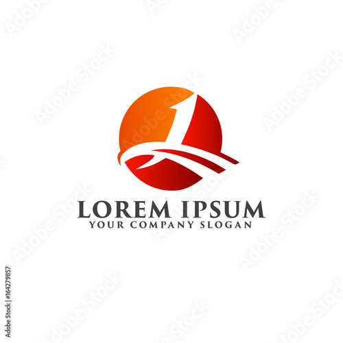 letter l logo design concept template