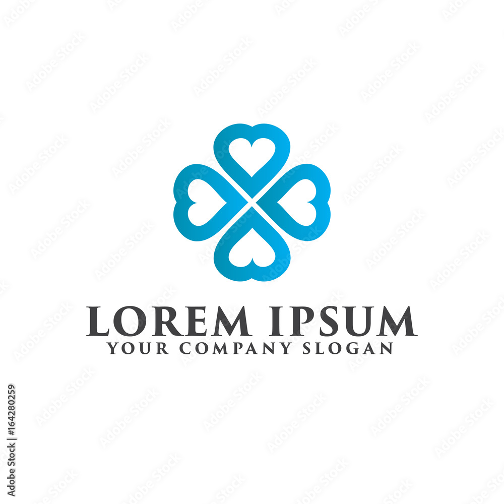 love teamwork logo design concept template love teamwork logo design concept template