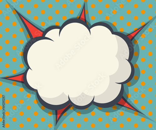 abstract blank speech bubble comic book, pop art