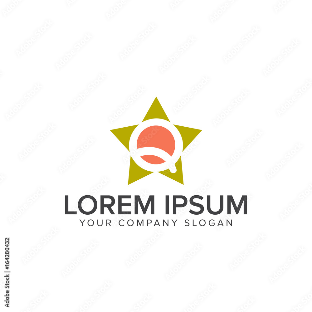 star letter q logo design concept template star letter q logo design concept template
