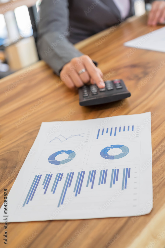 business with caculator and document business with caculator and document