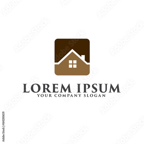 Real estate logo. Architectural Construction logo design concept template