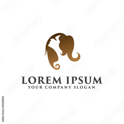 beautiful women Logos. Spa and Esthetics Cosmetics and beauty logo design concept template