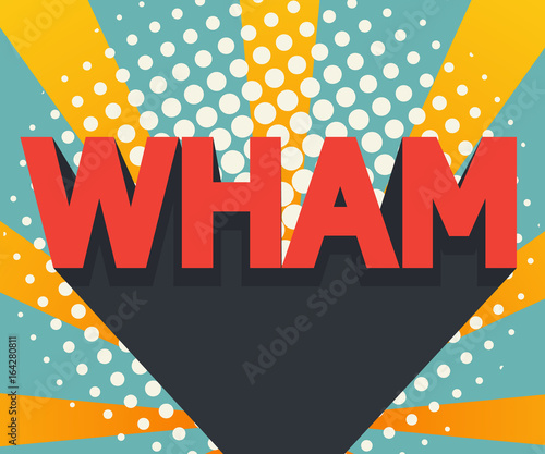abstract wham pop art, comic book background
