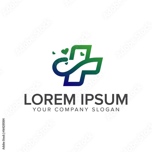 medical and healty logo. healt care Pharmaceutical logo design c
