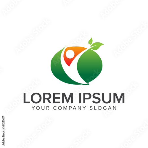 healty people Logos. Medical and healty