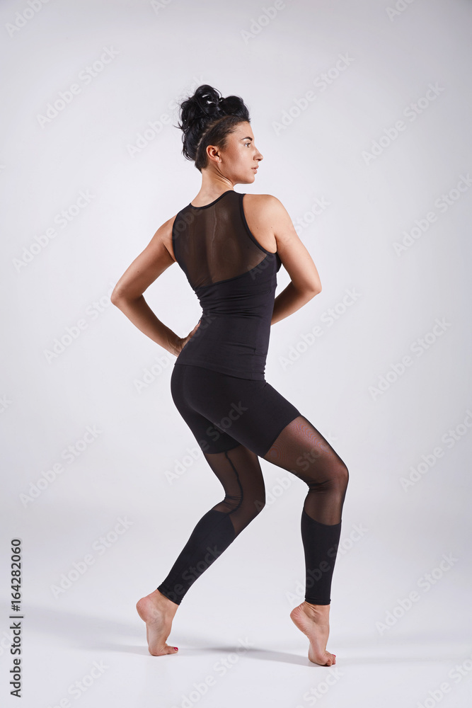 Woman doing yoga isolated on white background Woman doing yoga isolated on white background