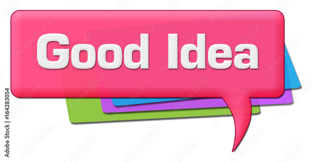 Good Idea Pink Colorful Comment Symbol Good Idea Pink Colorful Comment Symbol