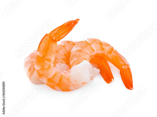 shrimps on a white background