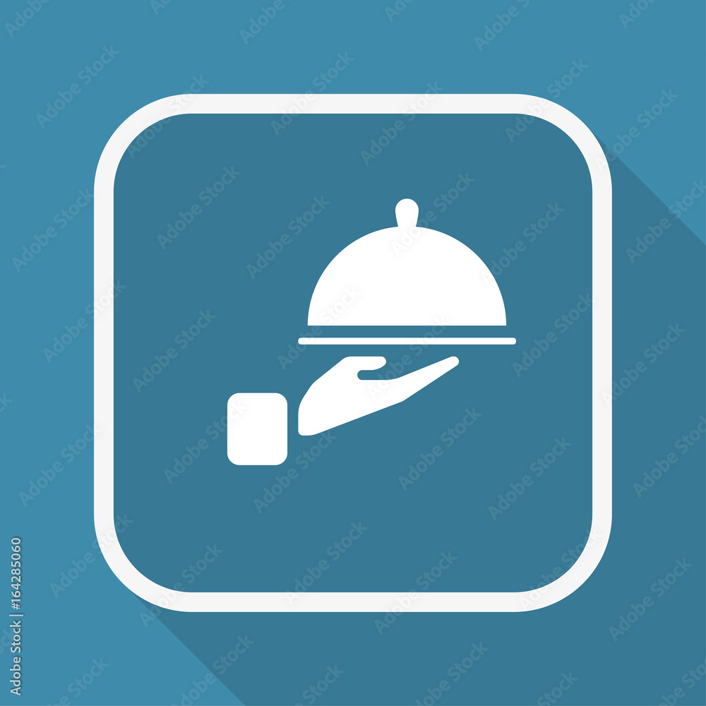 App Button mit Schatten - Essen servieren App Button mit Schatten - Essen servieren